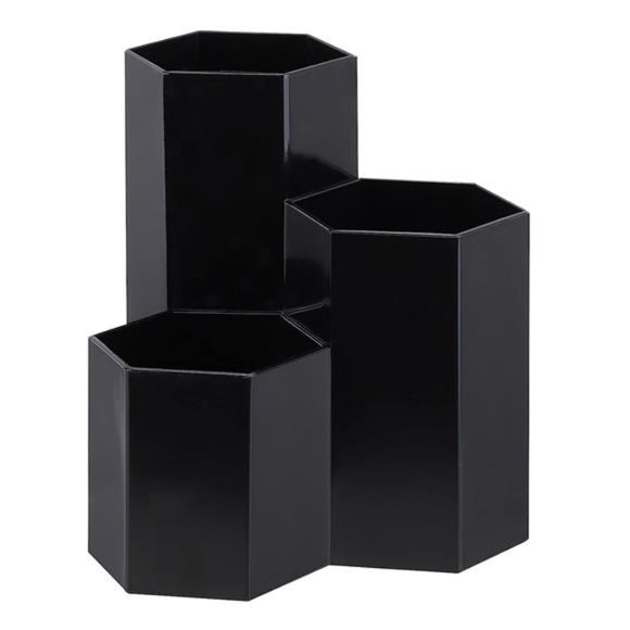 Makeup Brush Holder Organizer, 3 Slot Plastic Cosmetics Brushes Pen Storage - Picture 1 of 7